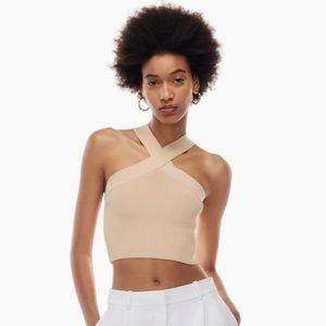 NWT Aritzia Sculpt Knit Cross Crop